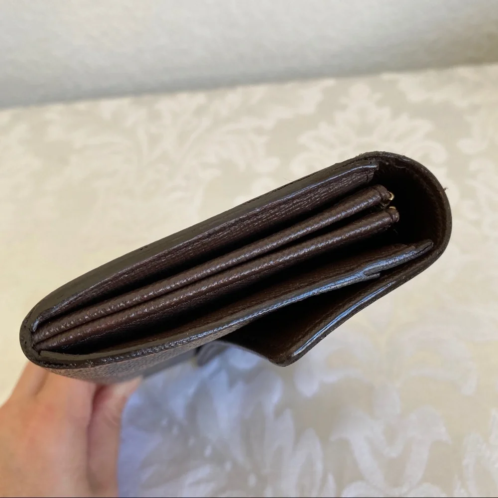 LOUIS VUITTON Damier Ebene Sarah Wallet